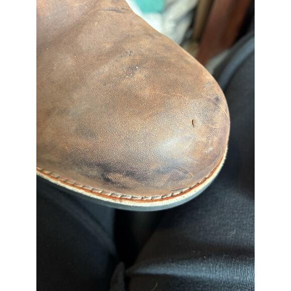 Red Wing Zinc Boots Mens 13 Brown Worx Chukka Leather Safety Toe Ankle Work main image 8